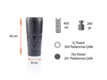PT-606 DİAMOND Model Termos  Bardak 450ML - Image 3