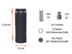 PT-609 Çelik Termos Bardak 400 ML - Image 3