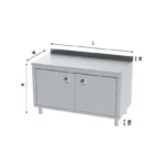 Dolaplı Çalışma Tezgahı Çarpma Kapılı Ara Raflı - Image 2