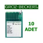 Groz Beckert DB X 1 Düz Dikiş Makinesi İğnesi (İnce Dip) (10 Adet)