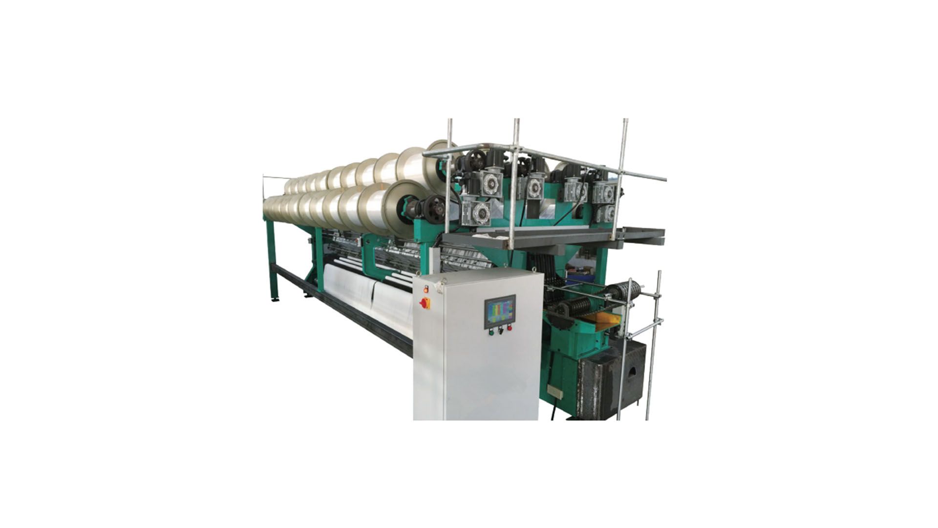 me2110-Single-Needle-bar-Warp-Knitting-Machine-knotless.jpg ME2110 Tank Tipi Tek Yataklı Ağ Çözgü Örme Makinesi - Image 1