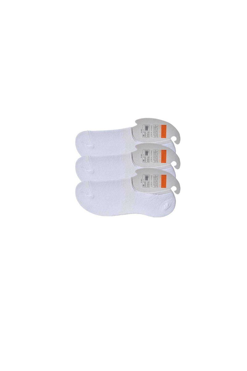 60e3365da5b12-1694 Beyaz Erkek Babet Çorap 3 çift - Image 1